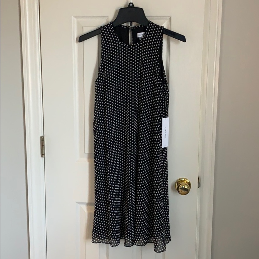 Calvin Klein Polka Dot Dress Sz 2